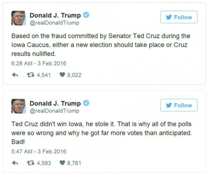 Ted Cruz Didn T Win Iowa He Stole It Trump Furiously Rants On