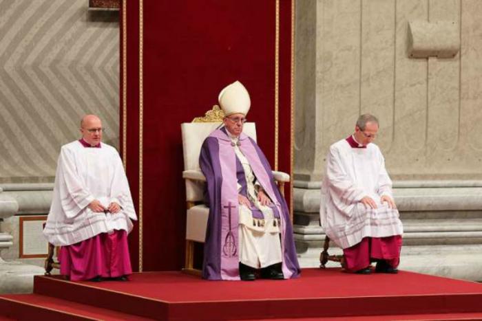 Francis holds a penitential liturgy at St. Peter's Basilica.