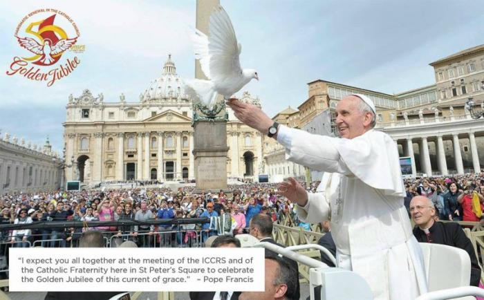 Pope Francis invites Pentecostals and charismatics to celebrate the 50th anniversary of Catholic Charismatic Renewal.