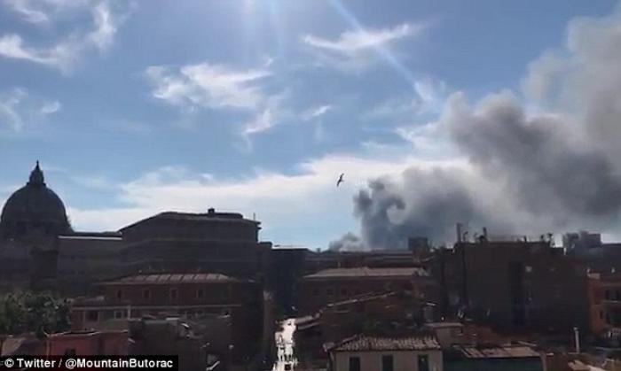 There is smoke over the Vatican.