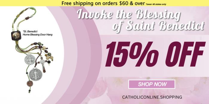 St. Benedict Door Hang 15% off