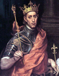 St. Louis IX, King of France Holy Card - Portraits of Saints
